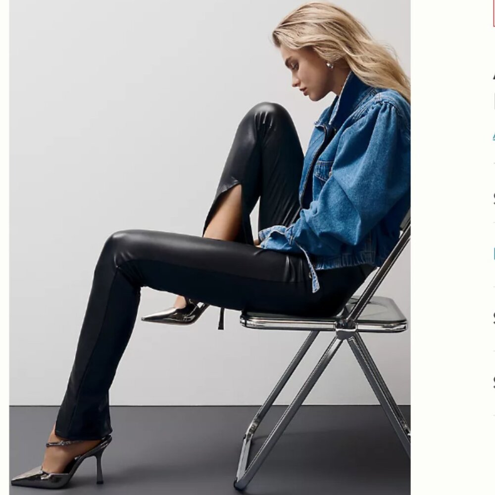 HOST PICK: Brand New Avec Les Filles High-Waisted Faux Leather Slit Leggings